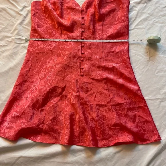 Victoria's Secret Coral Satin Floral Dress - Picture 8 of 12